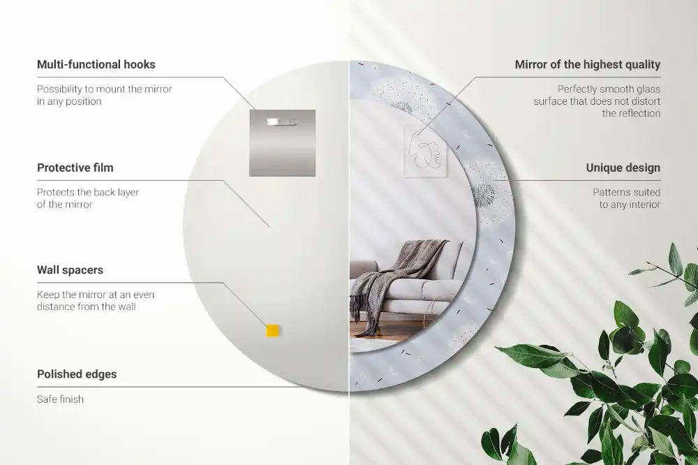 Runden spiegel Löwenzahn