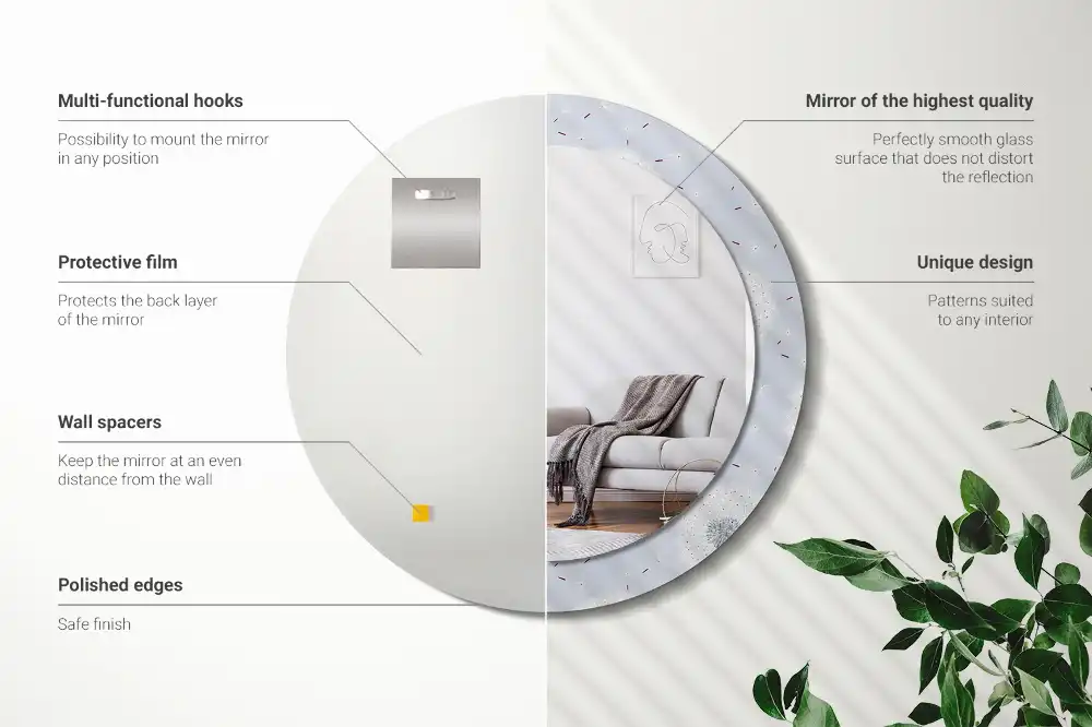 Runden spiegel Löwenzahn