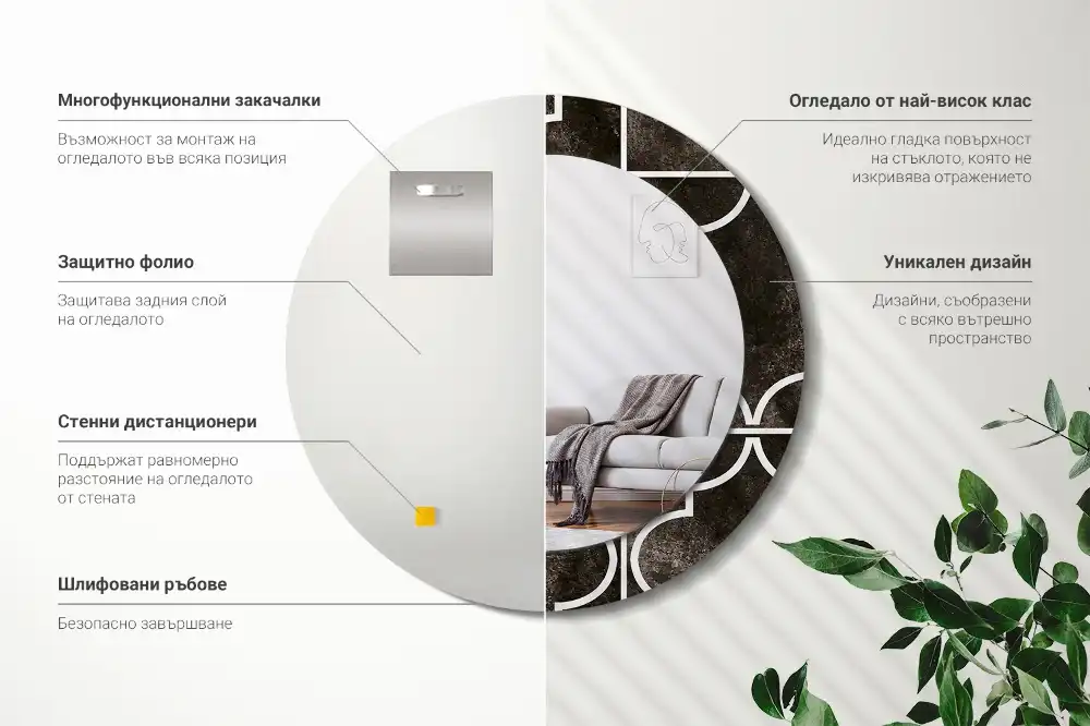 Runden spiegel Antikes Muster