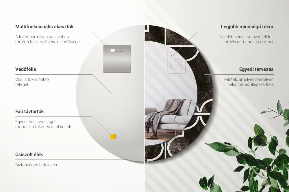 Runden spiegel Antikes Muster