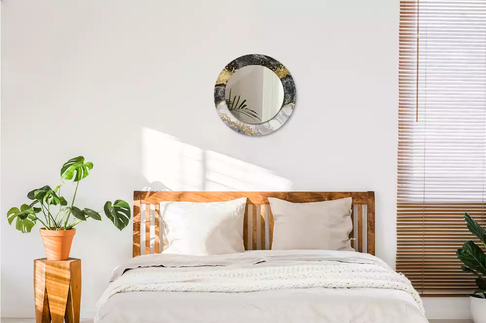 Spiegel rund Loft-Marmor