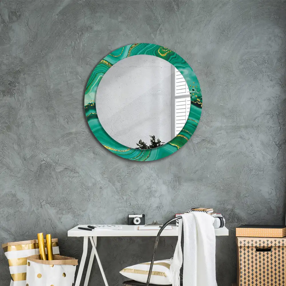 Spiegel rund Achatmarmor