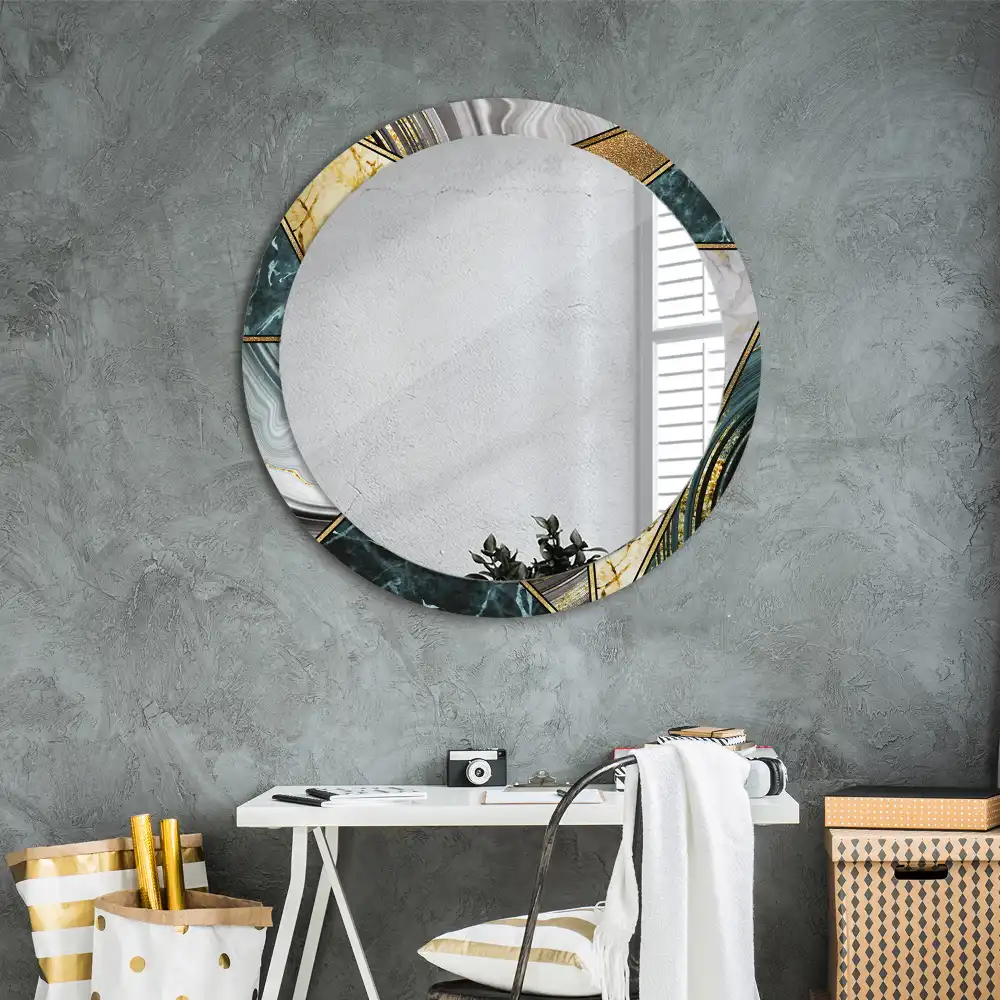 Runden spiegel Marmor-Stil