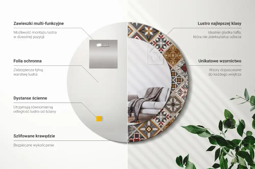 Runden spiegel Türkisches Muster