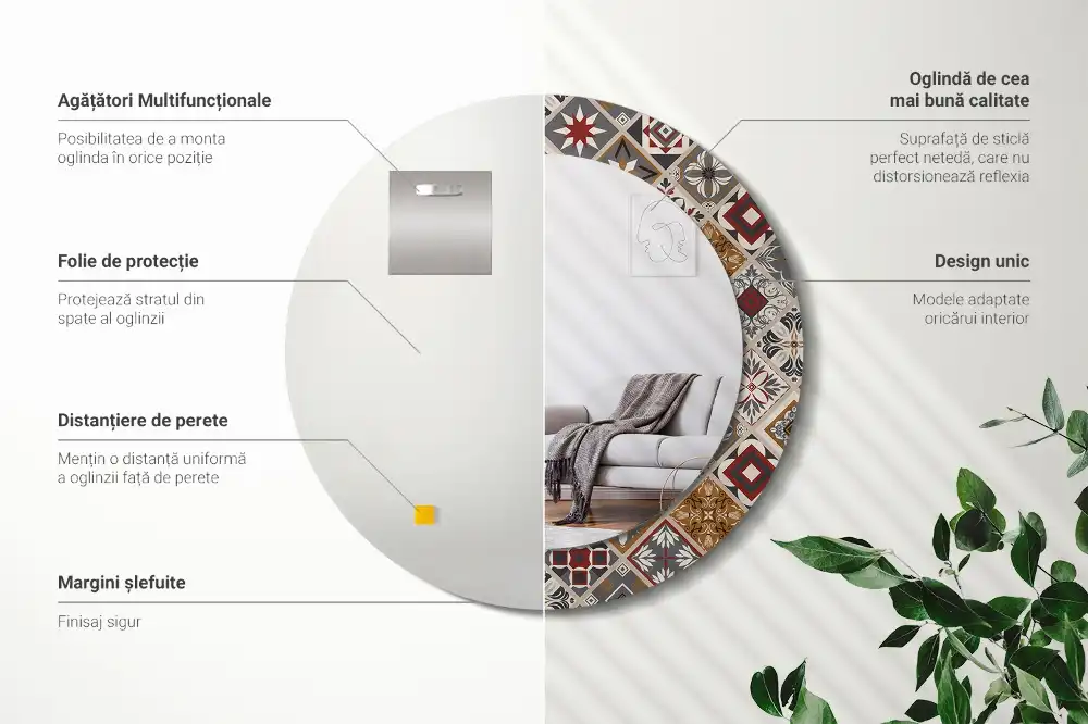 Runden spiegel Türkisches Muster