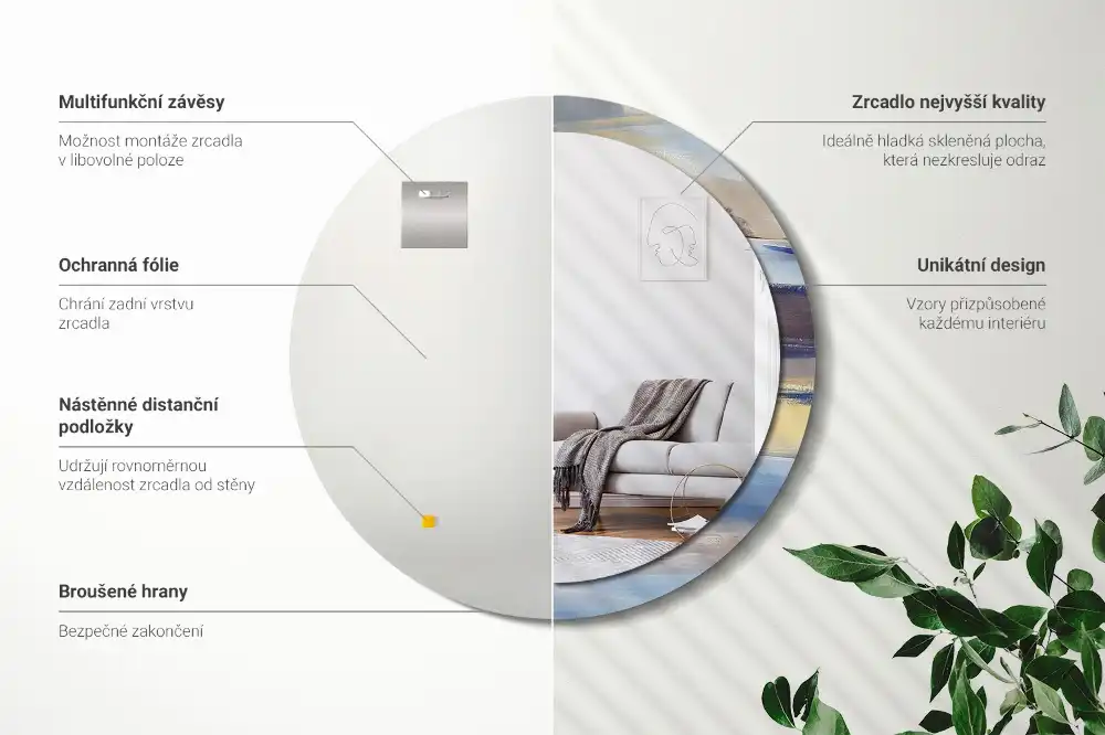 Runden spiegel Abstraktes Bild