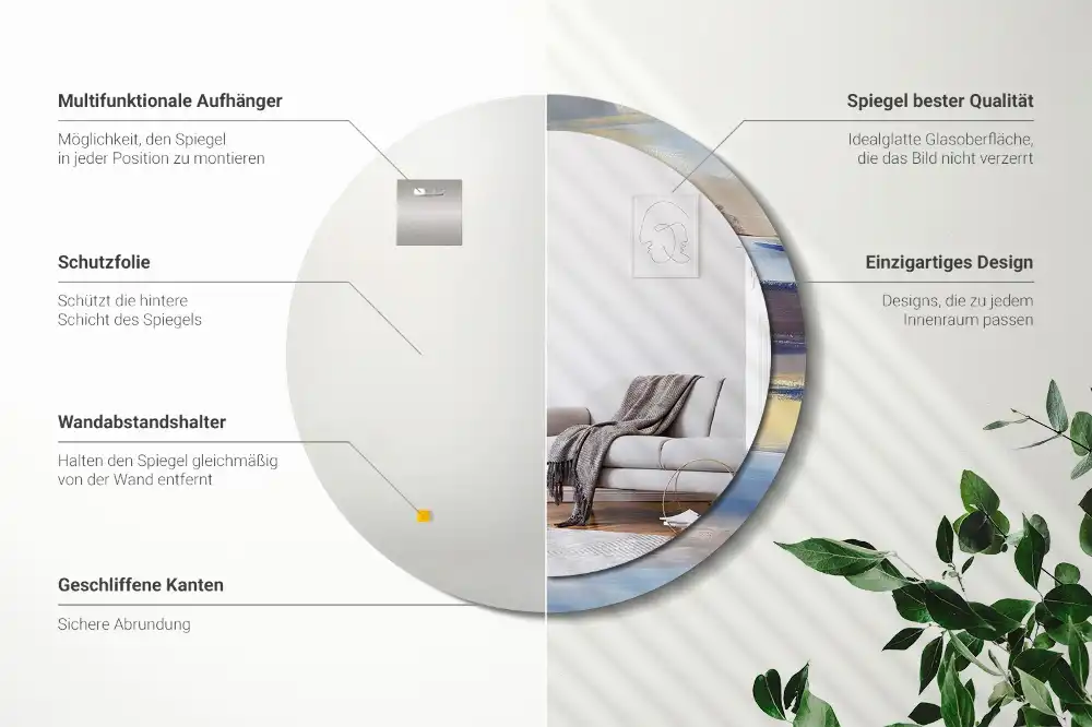 Runden spiegel Abstraktes Bild