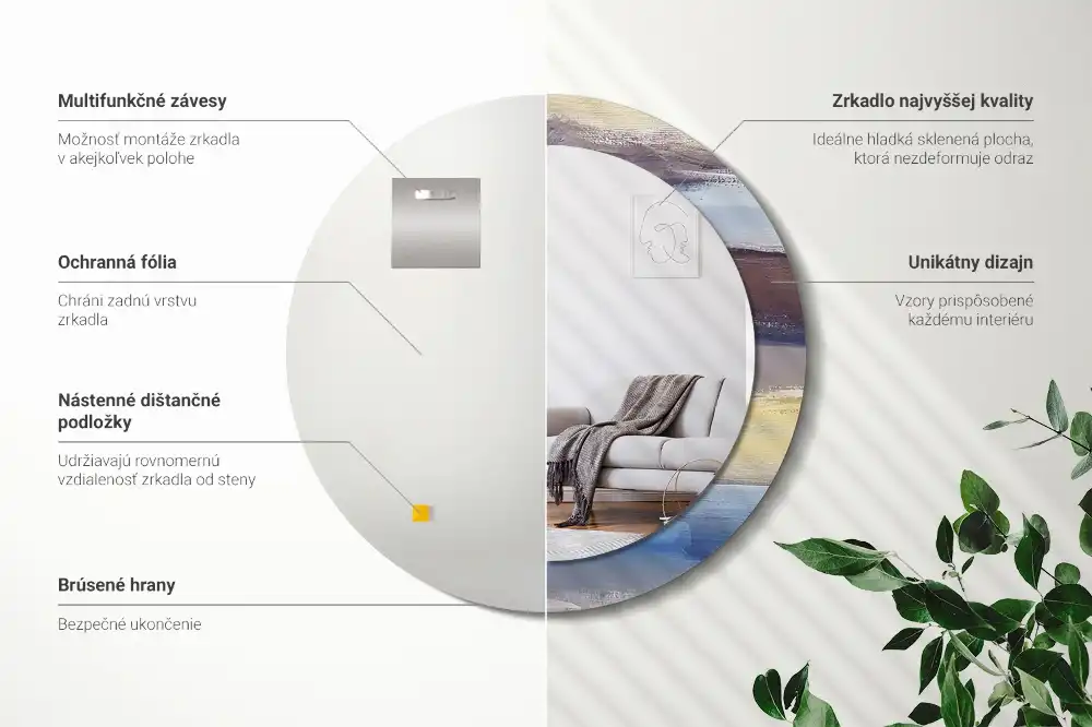 Runden spiegel Abstraktes Bild