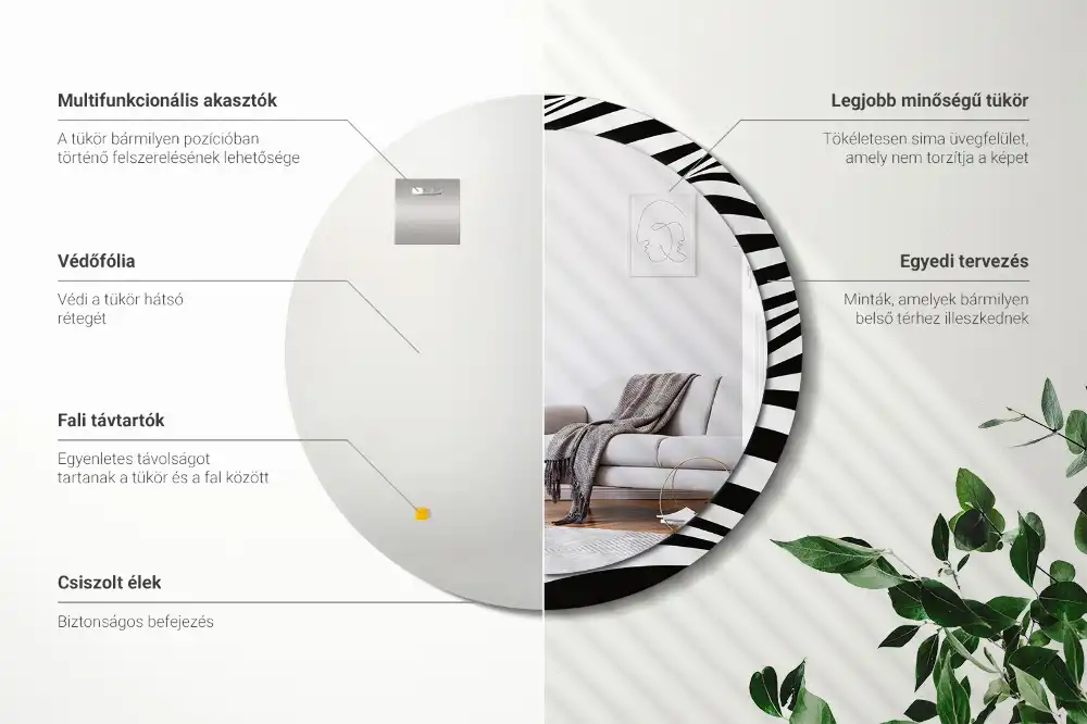 Spiegel rund Abstrakte Welle