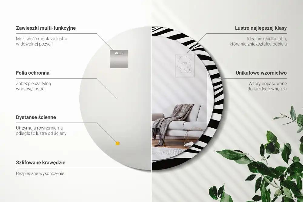 Spiegel rund Abstrakte Welle