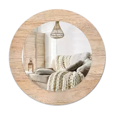 Spiegel rund Holz