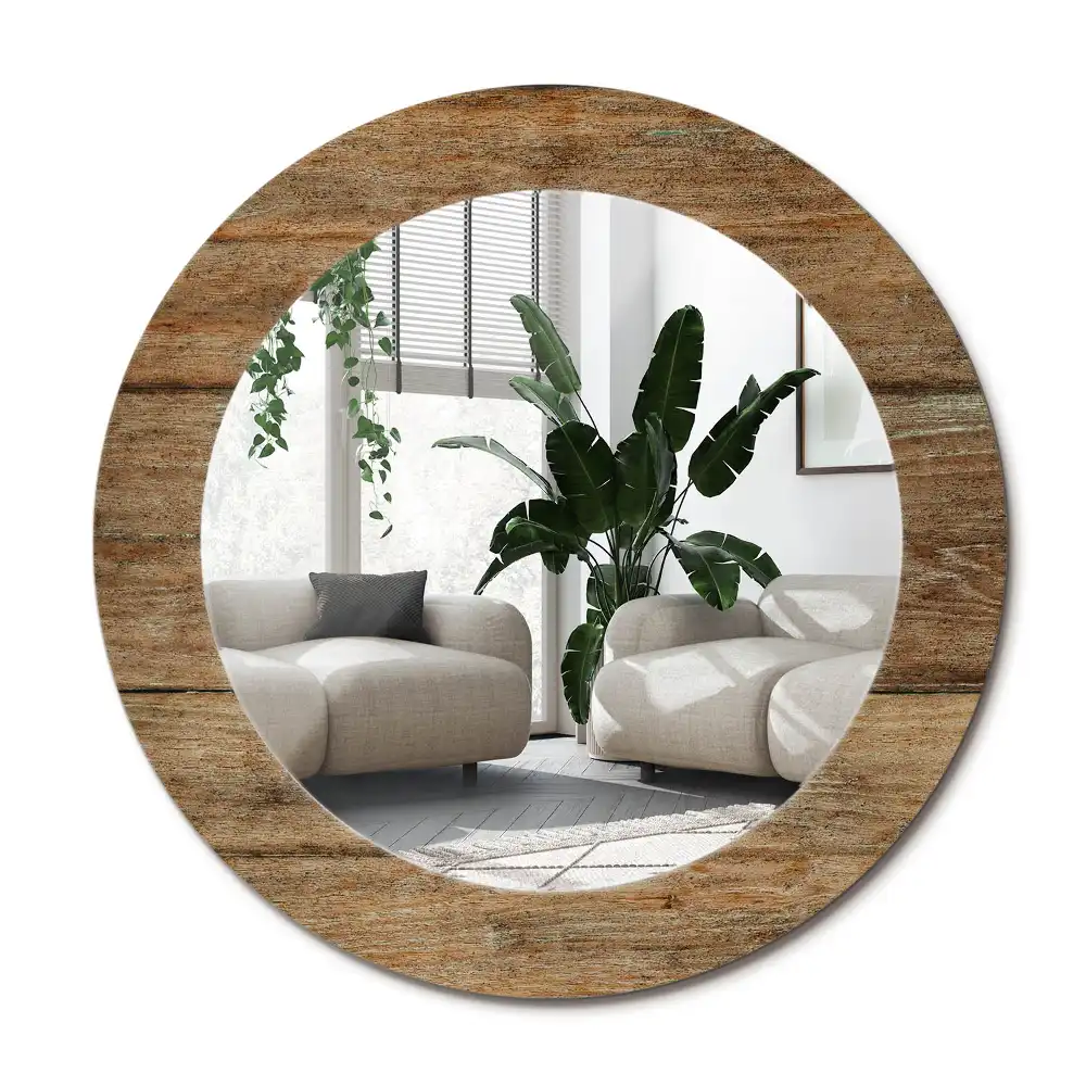 Runden spiegel Altes Holz