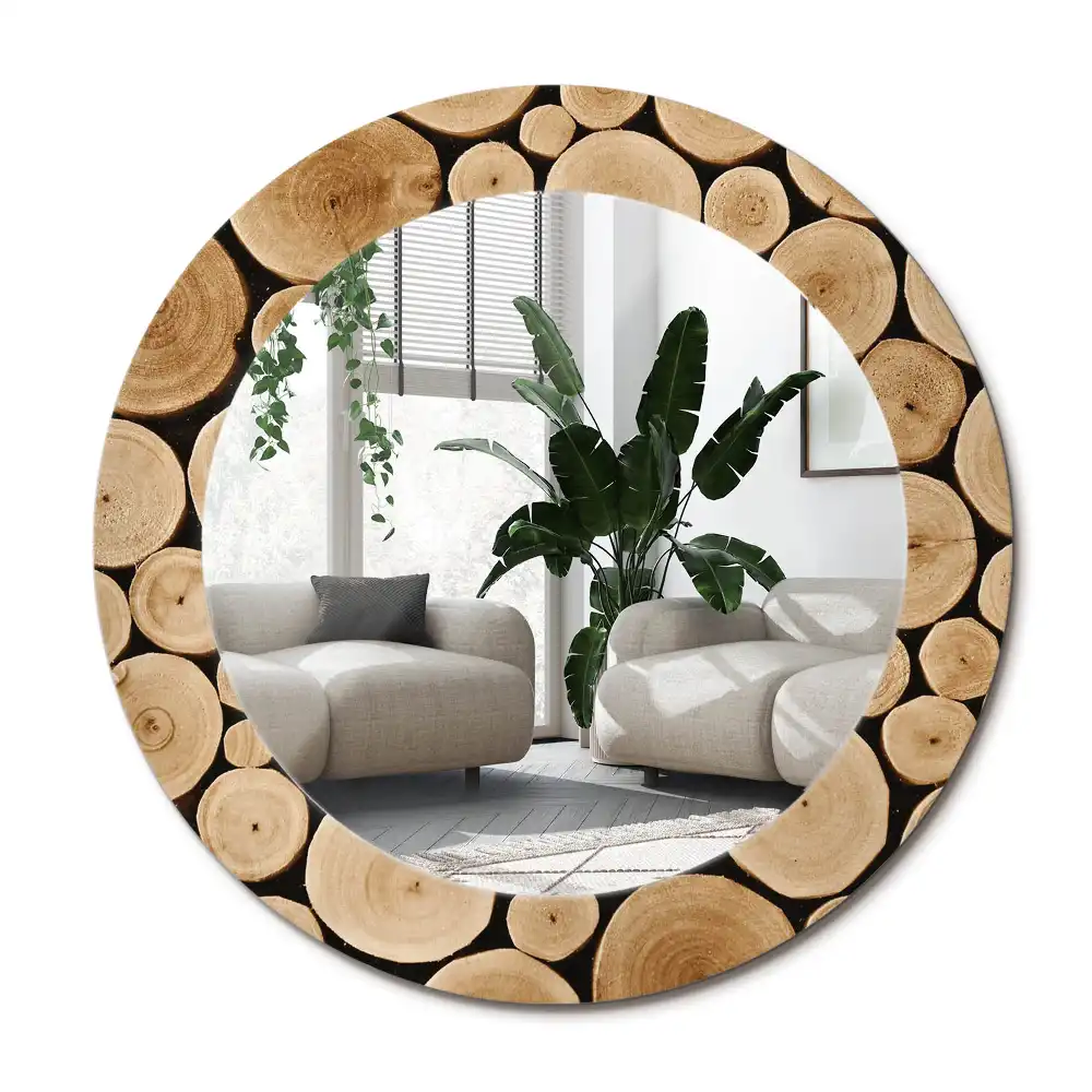 Spiegel rund Baumstämme