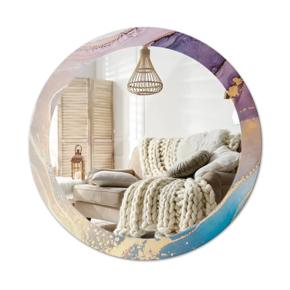 Runden spiegel Marmorstein