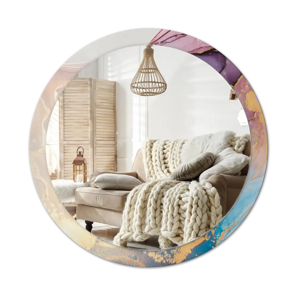 Runden spiegel Marmorstein