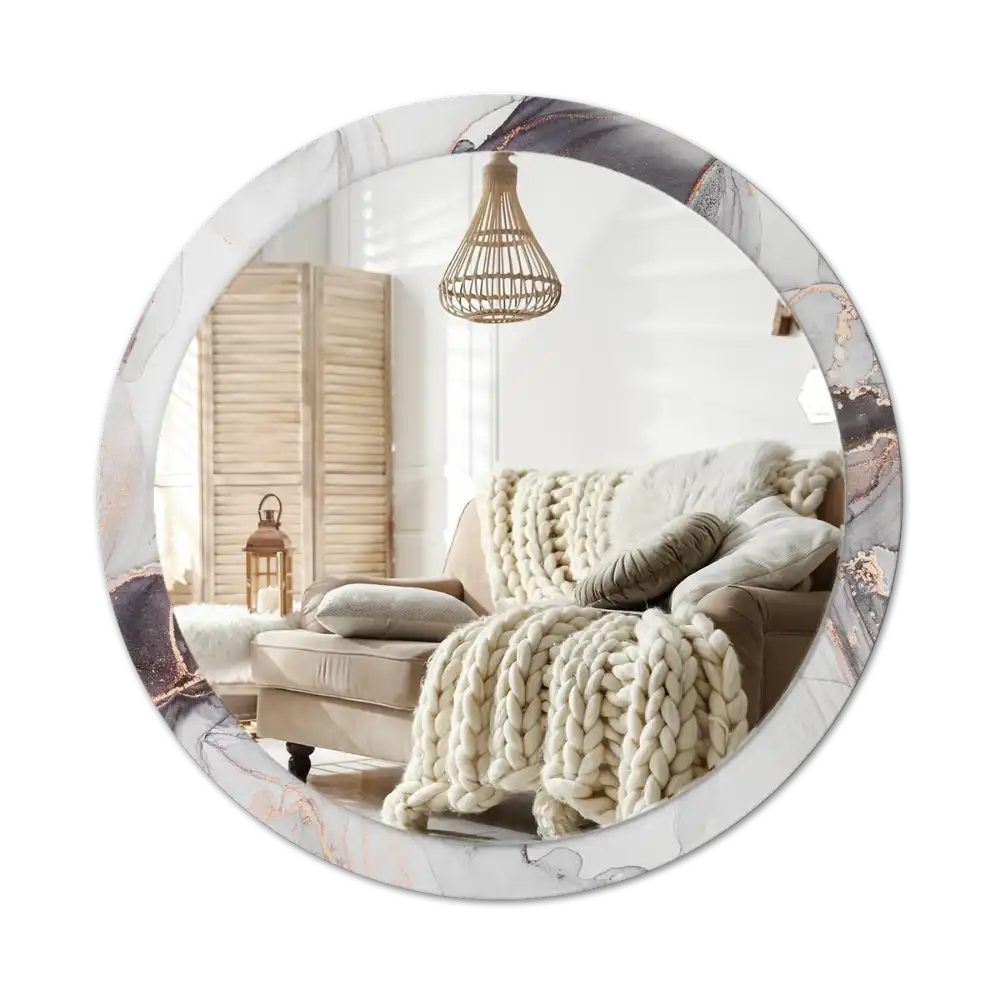 Runden spiegel Abstrakter Marmor