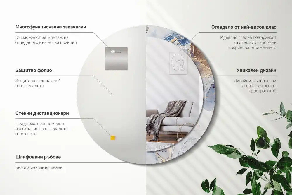 Runden spiegel Abstrakte Kunst