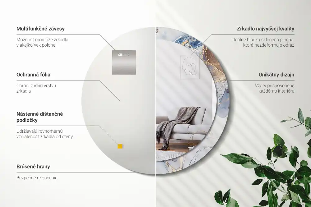 Runden spiegel Abstrakte Kunst