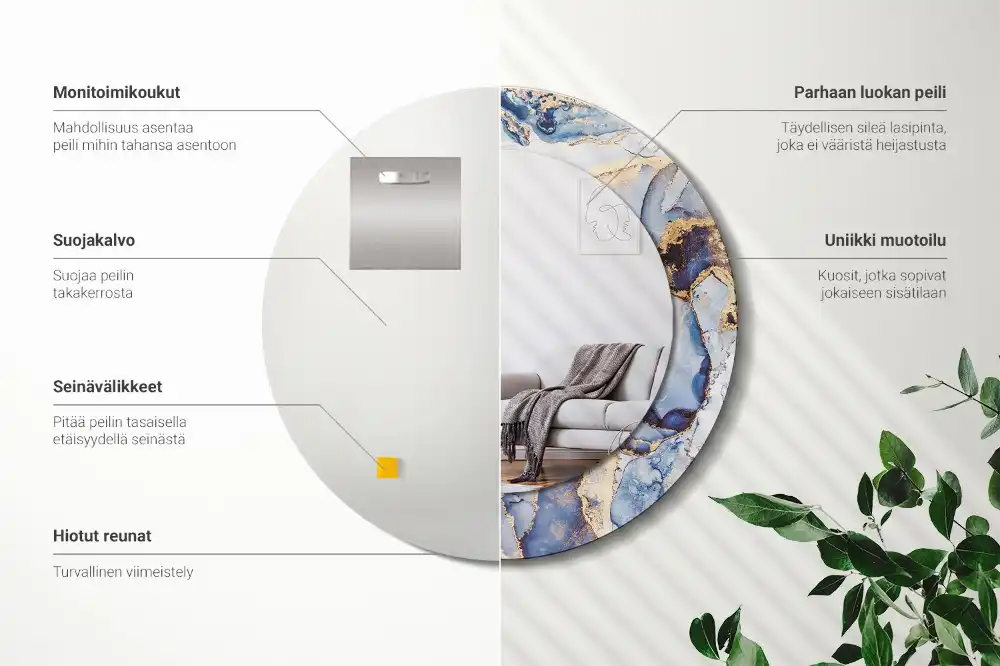 Runden spiegel Abstrakte Kunst