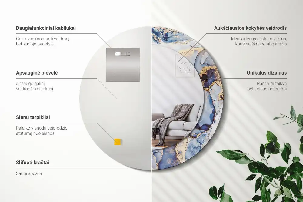 Runden spiegel Abstrakte Kunst