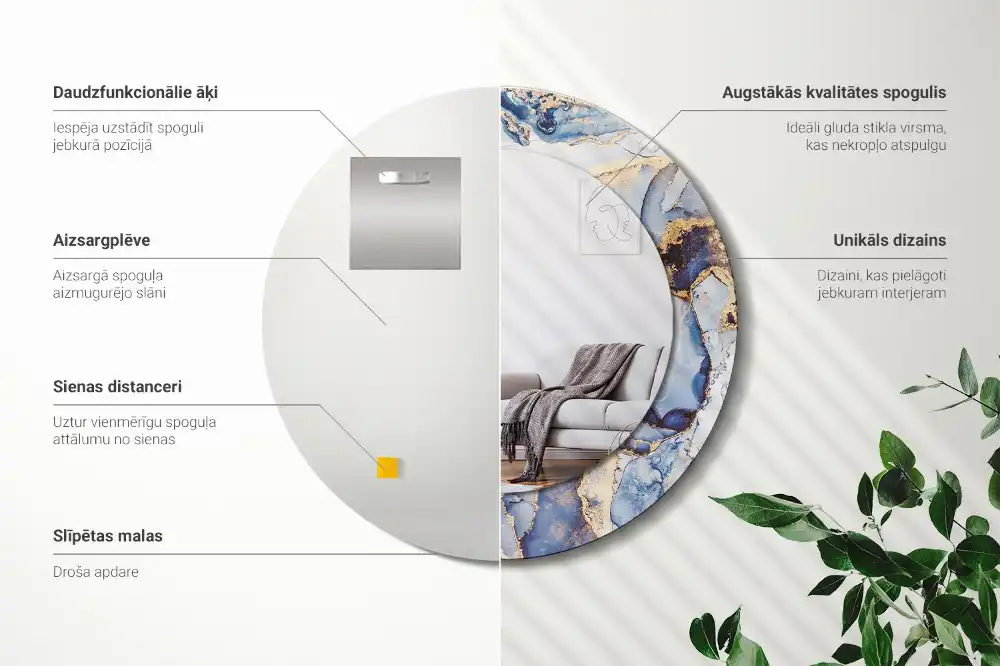 Runden spiegel Abstrakte Kunst