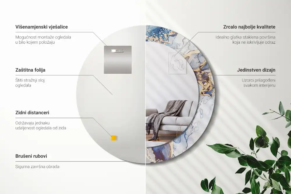 Runden spiegel Abstrakte Kunst