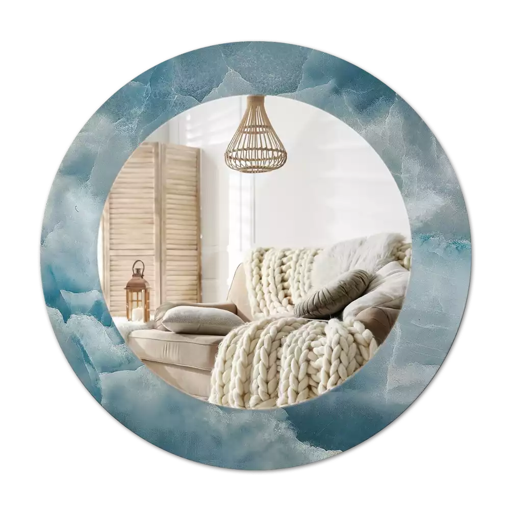 Runden spiegel Blauer Onyx-Marmor