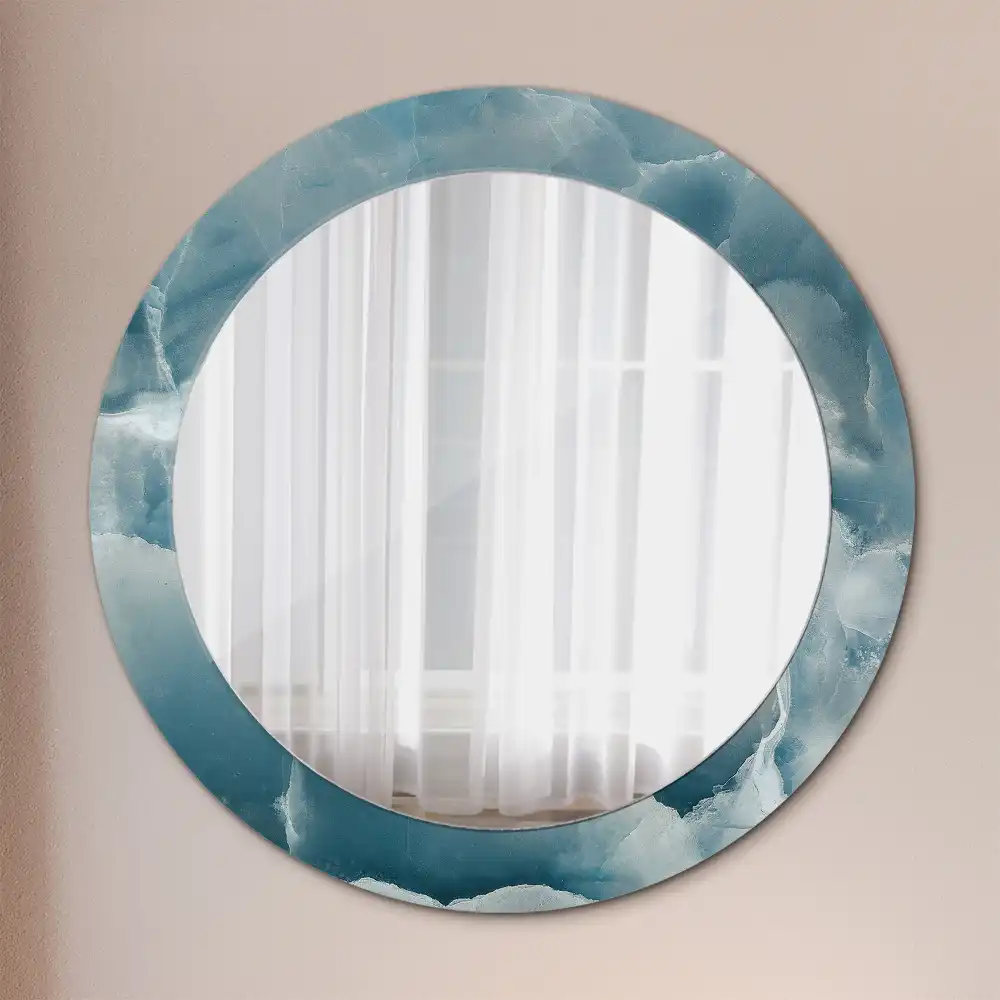 Runden spiegel Blauer Onyx-Marmor
