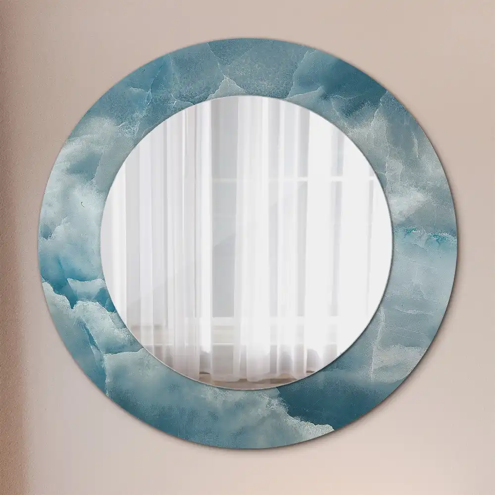 Runden spiegel Blauer Onyx-Marmor