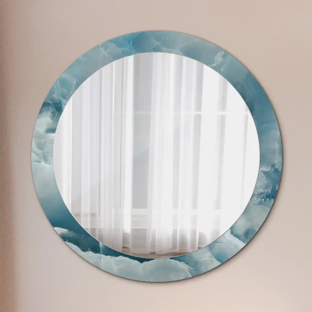 Runden spiegel Blauer Onyx-Marmor