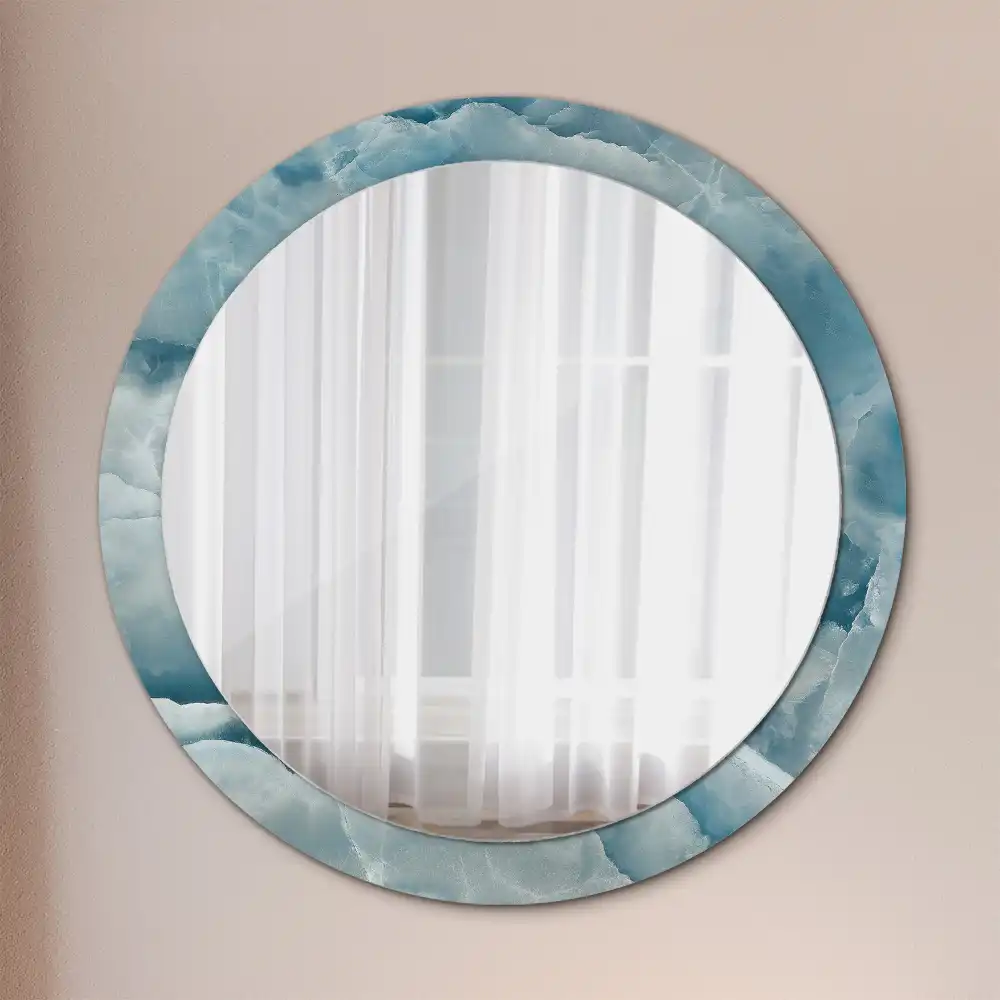Runden spiegel Blauer Onyx-Marmor