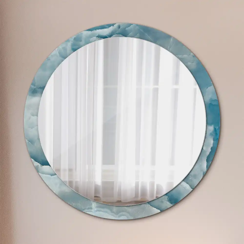 Runden spiegel Blauer Onyx-Marmor