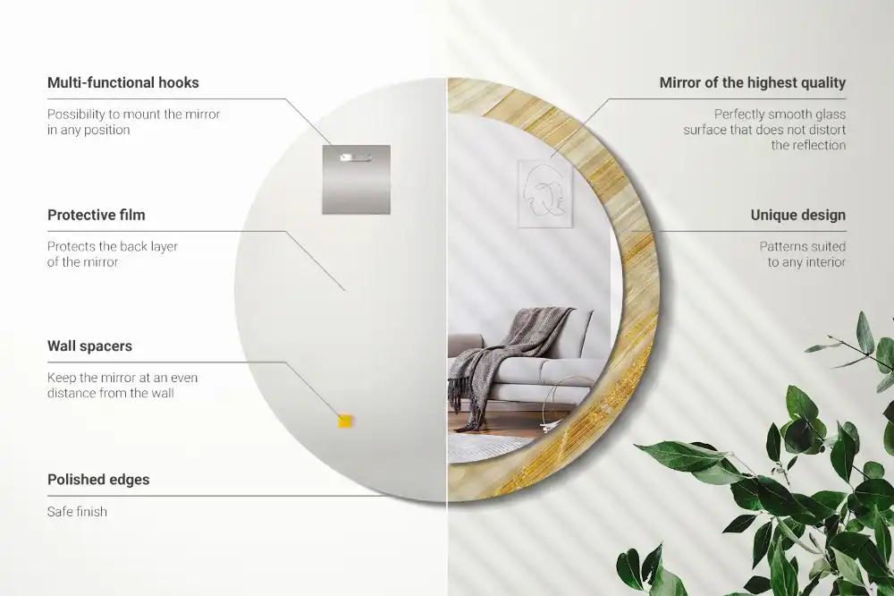 Spiegel rund Abstraktes Muster