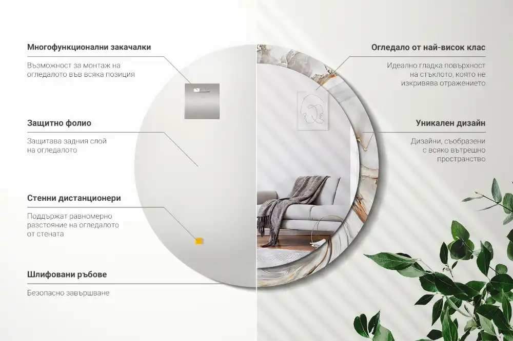 Spiegel rund Heller Marmor