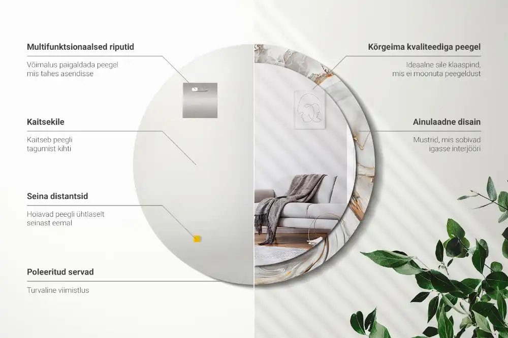 Spiegel rund Heller Marmor