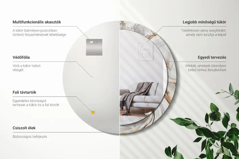 Spiegel rund Heller Marmor