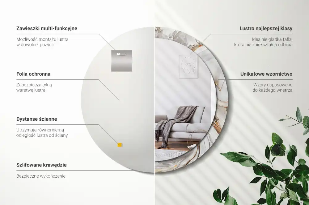 Spiegel rund Heller Marmor