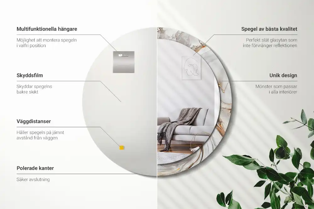 Spiegel rund Heller Marmor