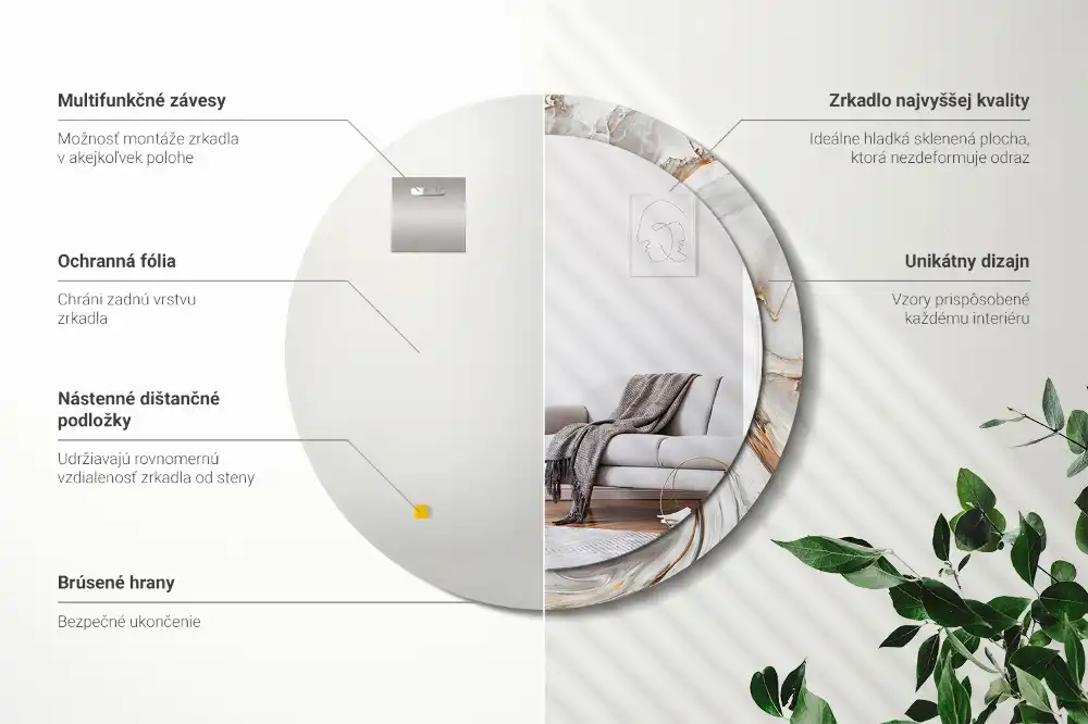 Spiegel rund Heller Marmor