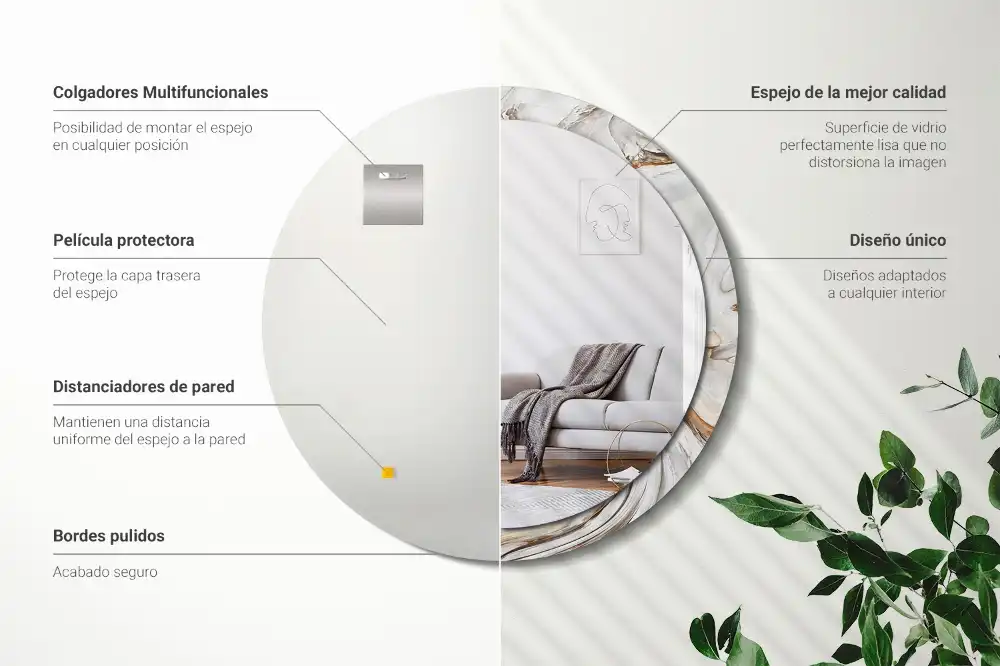 Spiegel rund Heller Marmor