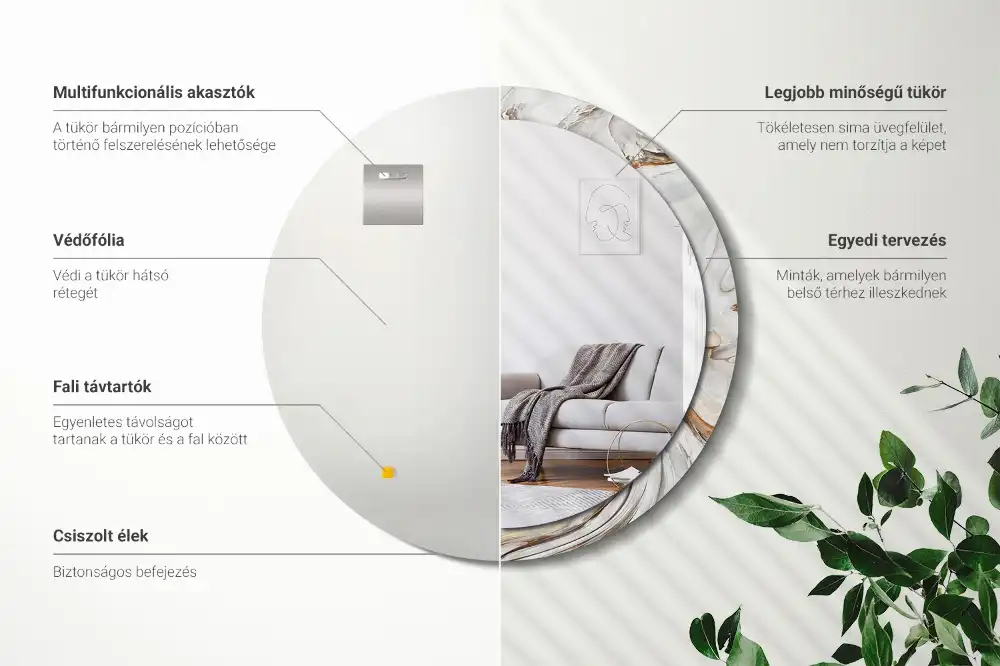 Spiegel rund Heller Marmor