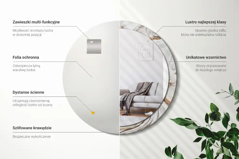 Spiegel rund Heller Marmor