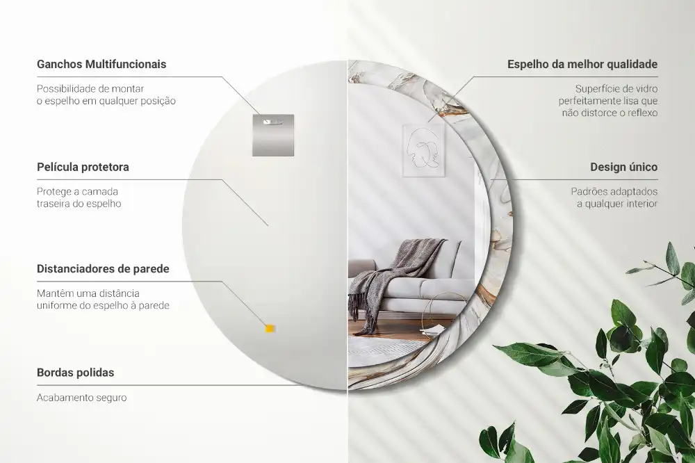 Spiegel rund Heller Marmor