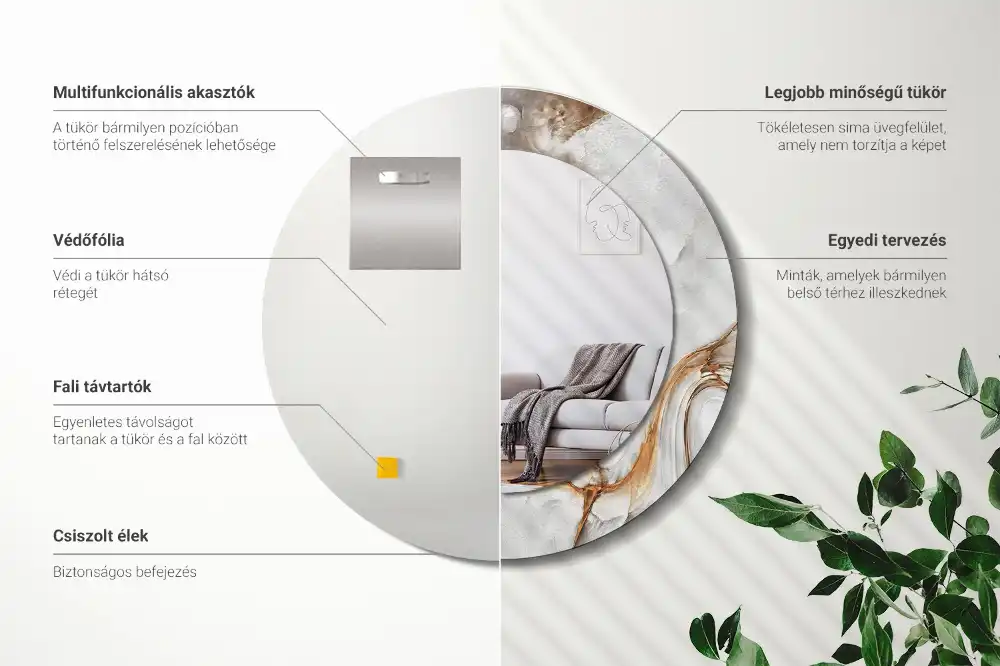 Spiegel rund Heller Marmor