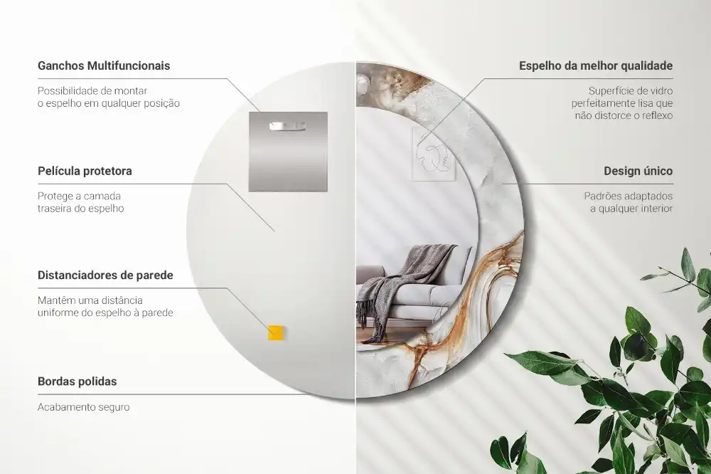 Spiegel rund Heller Marmor