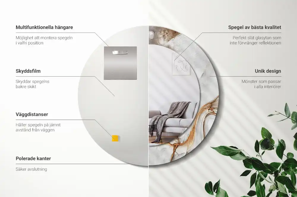 Spiegel rund Heller Marmor