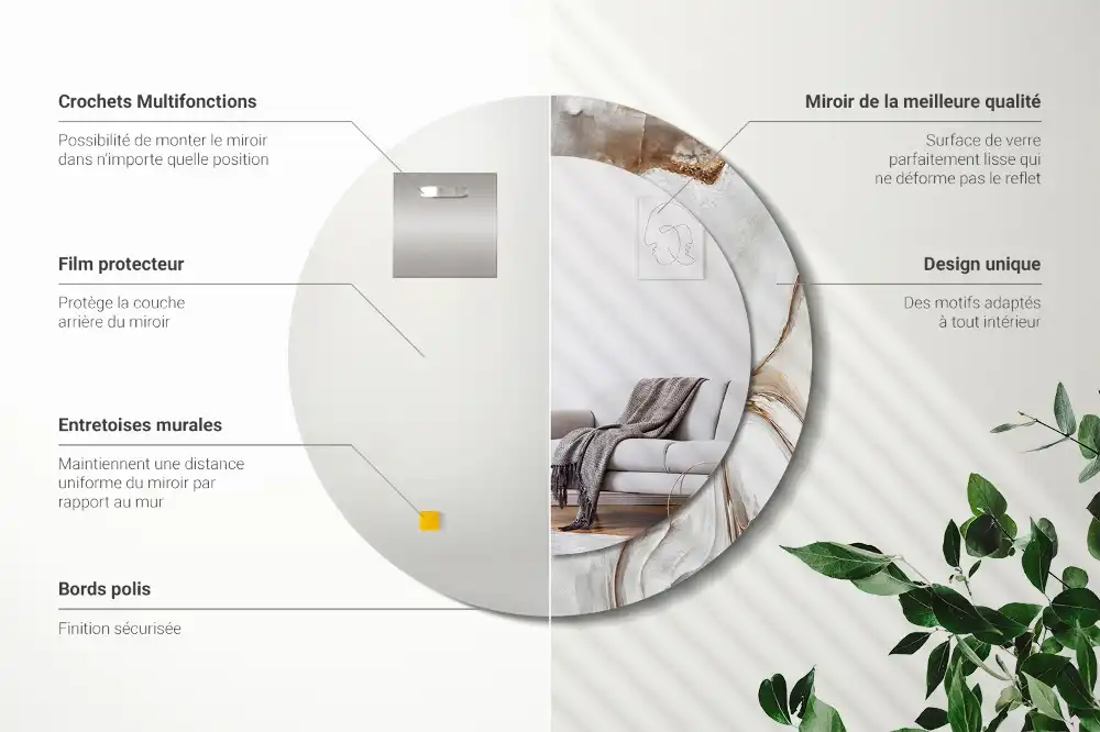 Spiegel rund Heller Marmor