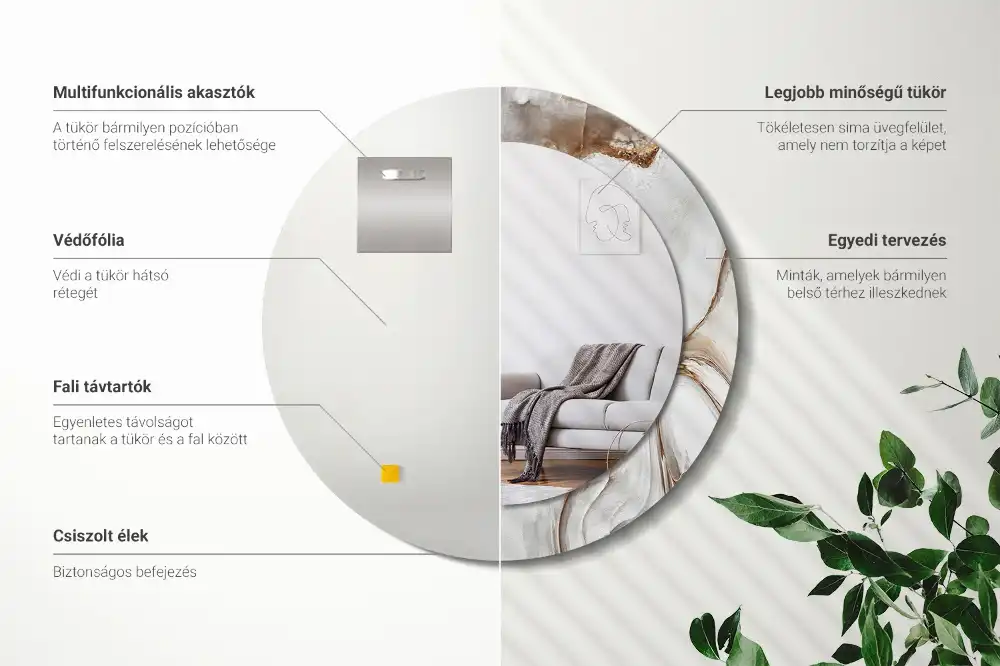 Spiegel rund Heller Marmor