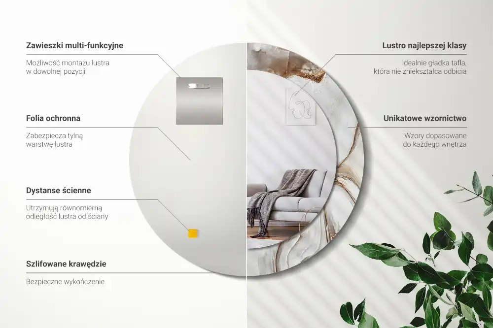 Spiegel rund Heller Marmor