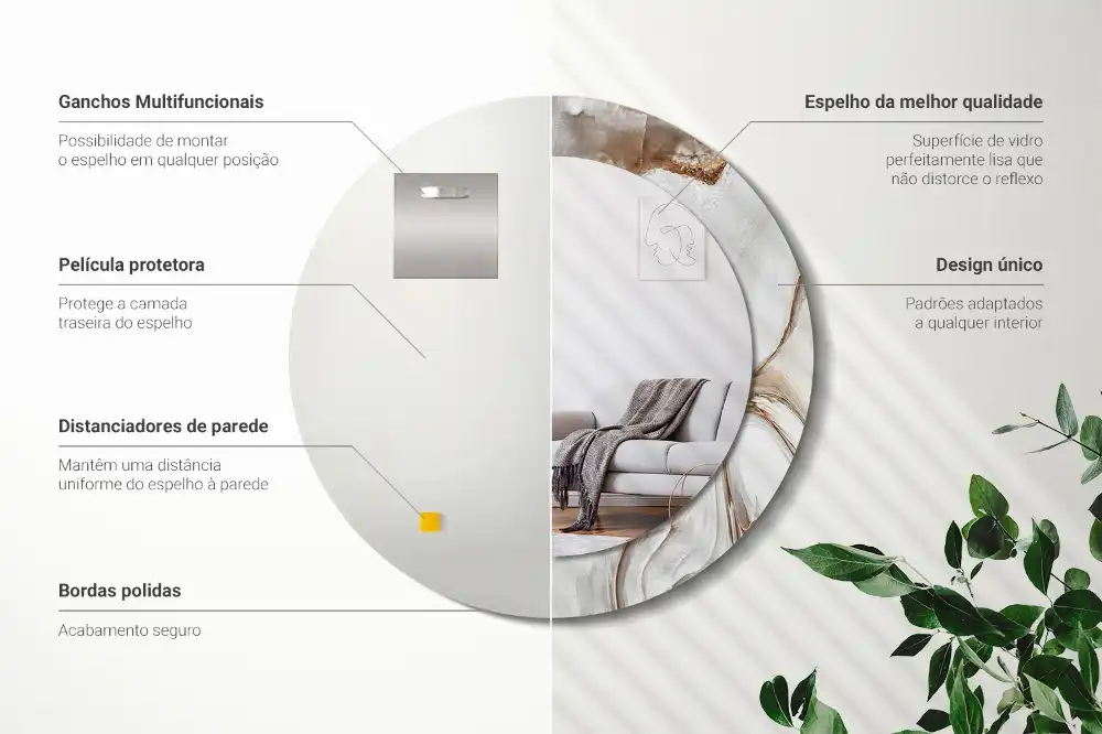 Spiegel rund Heller Marmor